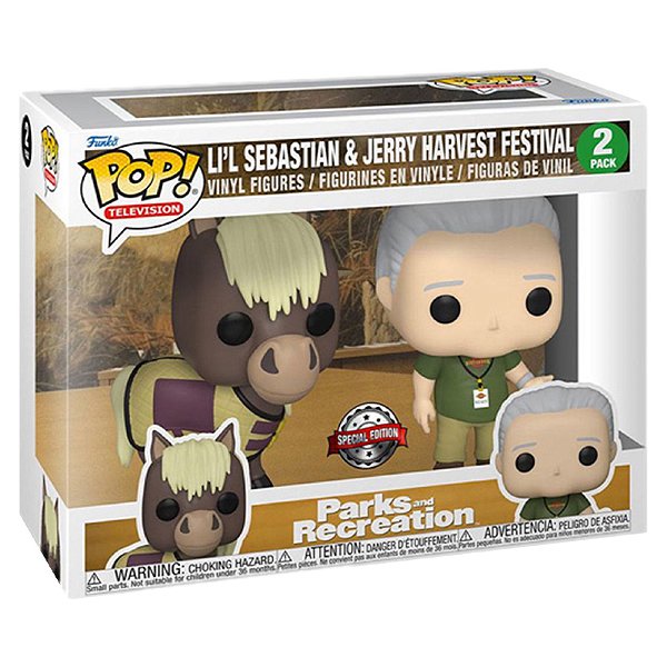 Funko Pop! Television Parks And Recreation Li'l Sebastian Jerry 2 Pack Exclusivo