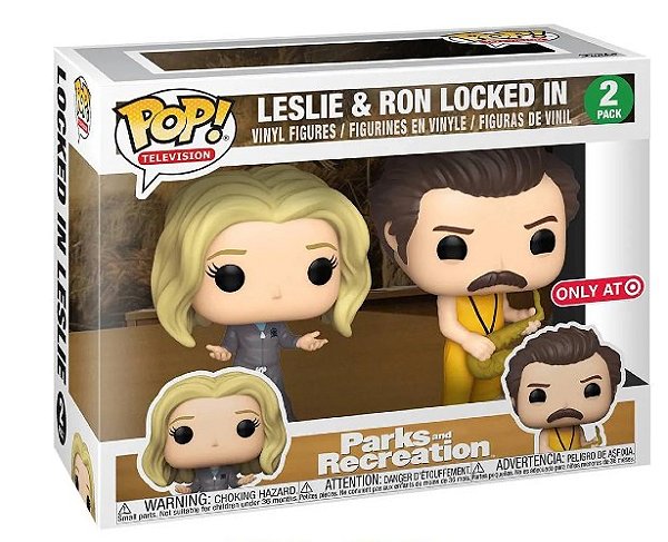Funko Pop! Television Parks And Recreation Leslie & Ron Locked In 2 Pack Exclusivo
