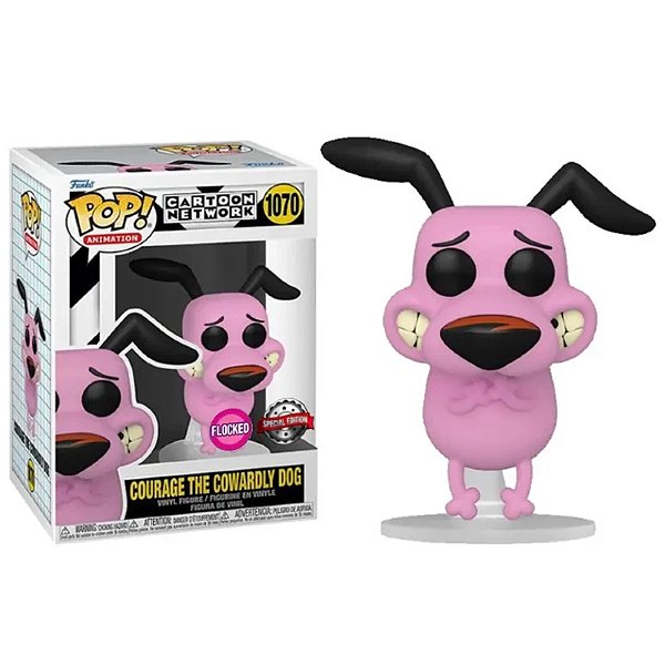 Funko Pop! Animation Coragem o Cão Covarde Courage The Cowardly Dog 1070 Exclusivo Flocked