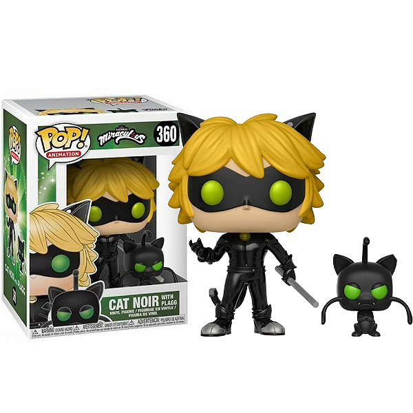 Funko Pop! Animation Miraculous Cat Noir And Plaggy 360