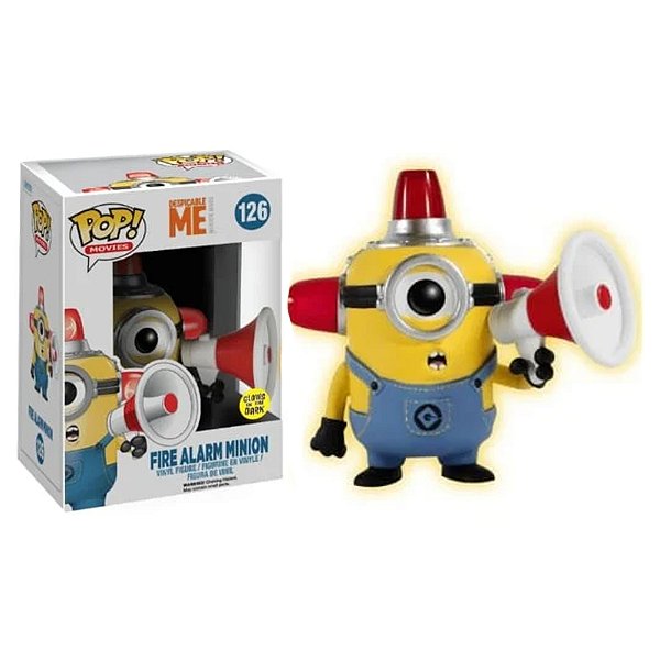 Funko Pop! Filme Meu Malvado Favorito Minions Fire Alarm Minion 126 Exclusivo Glow