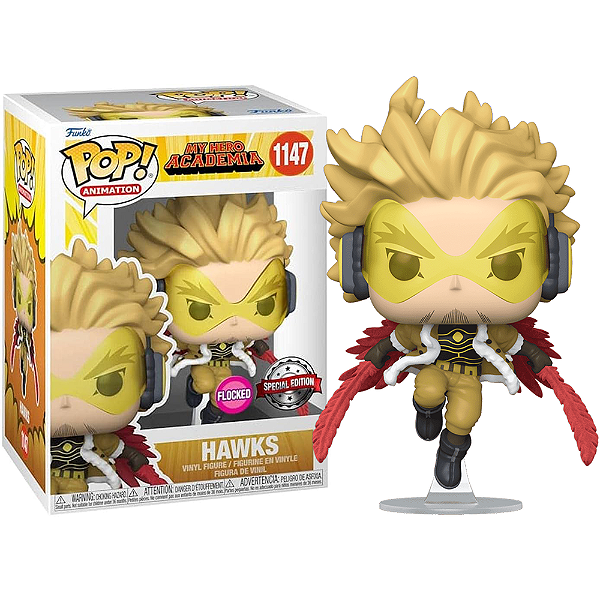 Funko Pop! Animation My Hero Academia Hawks 1147 Exclusivo Flocked