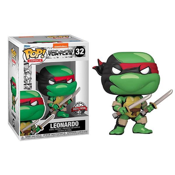 Funko Pop! Comics As Tartarugas Ninjas Leonardo 32 Exclusivo