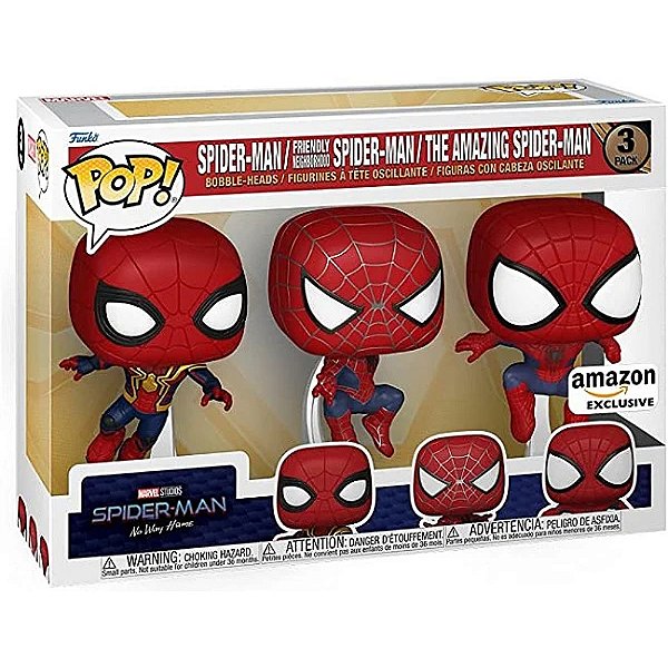 Funko Pop! Marvel Homem Aranha / Spider Man 3 Pack Exclusivo