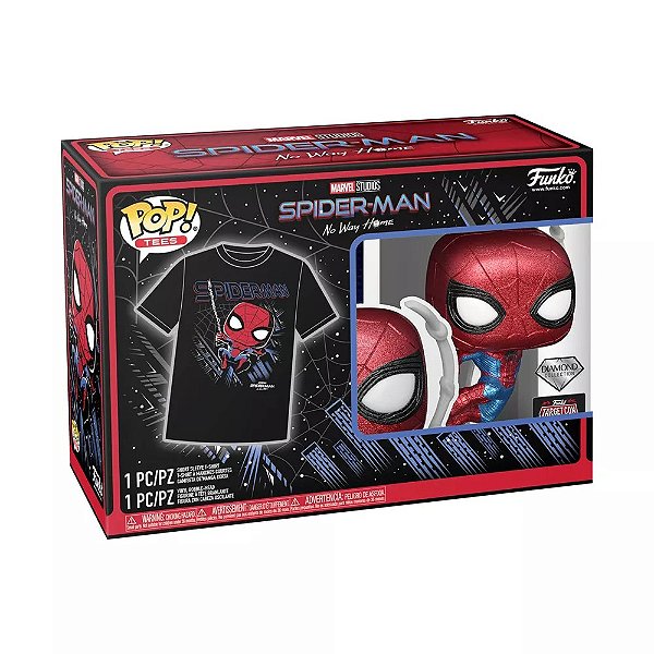 Funko Pop! Tees No Way Home Spider Man and Tee Exclusivo TAM M