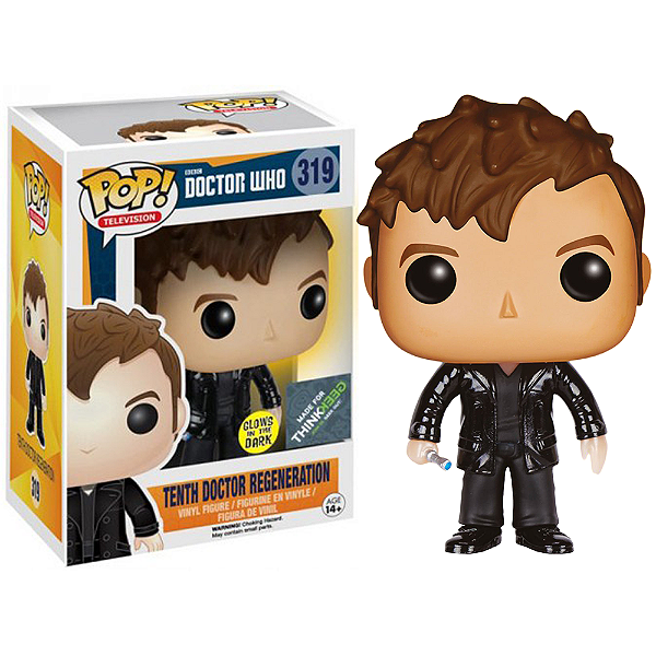 Funko Pop! Television Doctor Who Tenth Doctor Regeneration 319 Exclusivo Glow