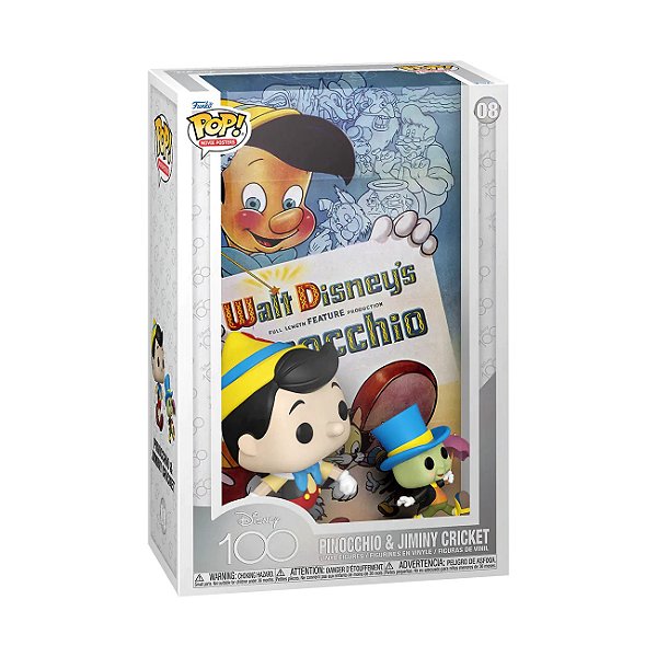 Funko Pop! Posters Filme Disney Pinóquio Pinnochio & Jiminy Cricket 08