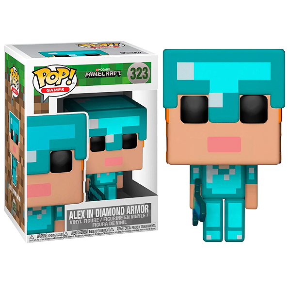 Funko Pop! Games Minecraft Alex In Diamond Armor 323 Exclusivo