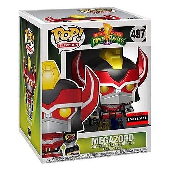 Funko Pop! Television Power Rangers Megazord 497 Exclusivo Metallic
