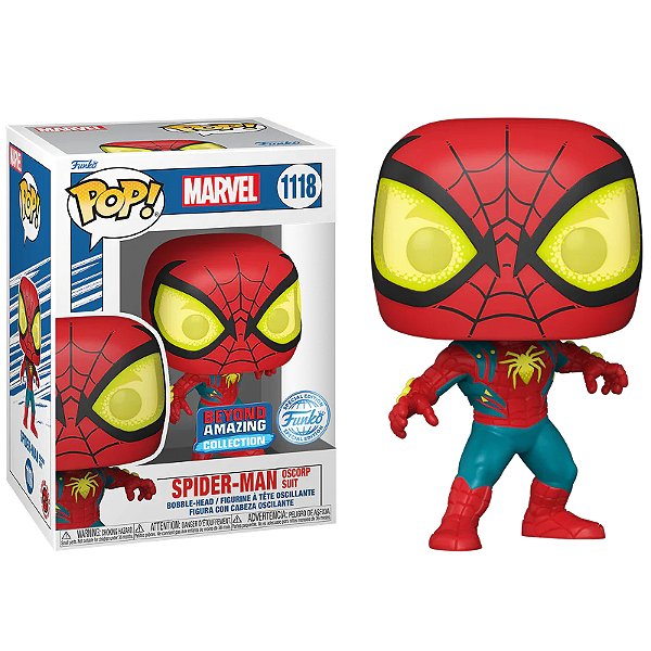 Funko Pop! Marvel Homem Aranha / Spider Man Oscorp Suit 1118 Exclusivo