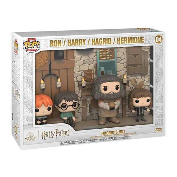 Funko Pop! Movie Moment Filme Harry Potter Ron Harry Hagrid Hermione Hagrid’s Hut 04