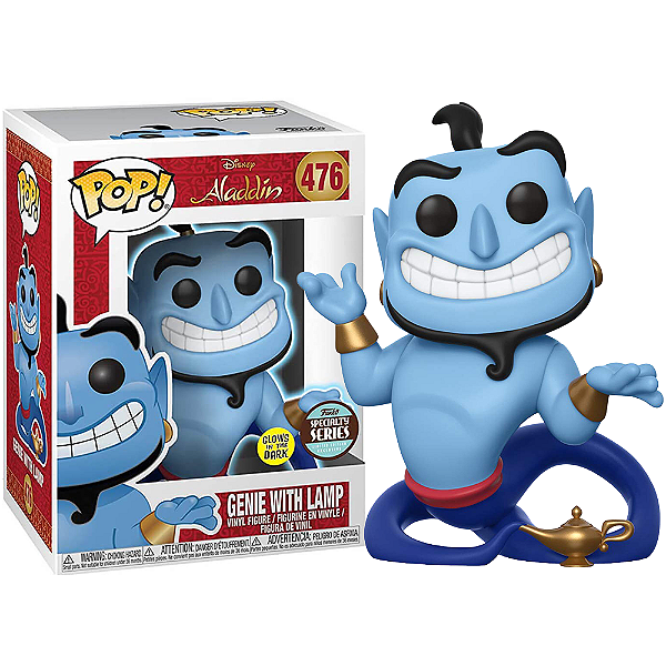 Funko Pop! Disney Aladdin Genio Da Lampada / Genie With Lamp 476 Exclusivo Glow