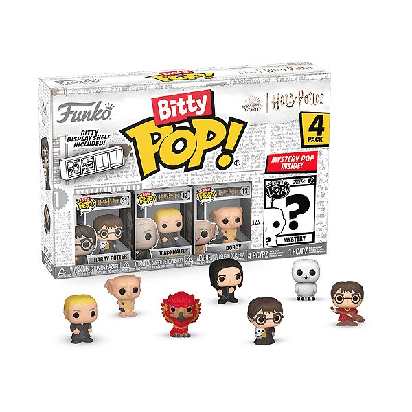 Funko Bitty Pop! Harry Potter Harry, Draco Malfoy, Dobby + Supresa