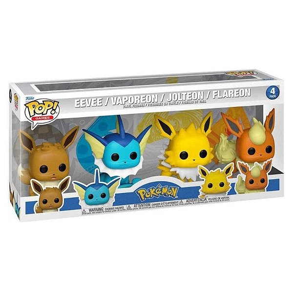 Funko Pop! Games Pokemon Eevee Vaporeon Jolteon Flareon 4 Pack