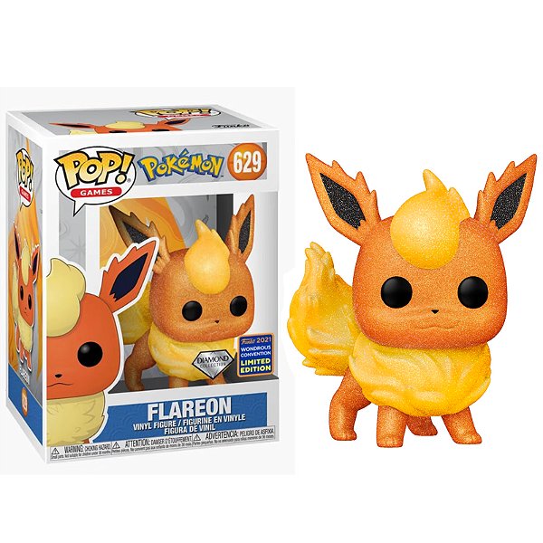 Funko Pop! Games Pokemon Flareon 629 Exclusivo Diamond