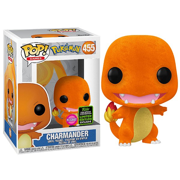 Funko Pop! Games Pokemon Charmander 455 Exclusivo Flocked