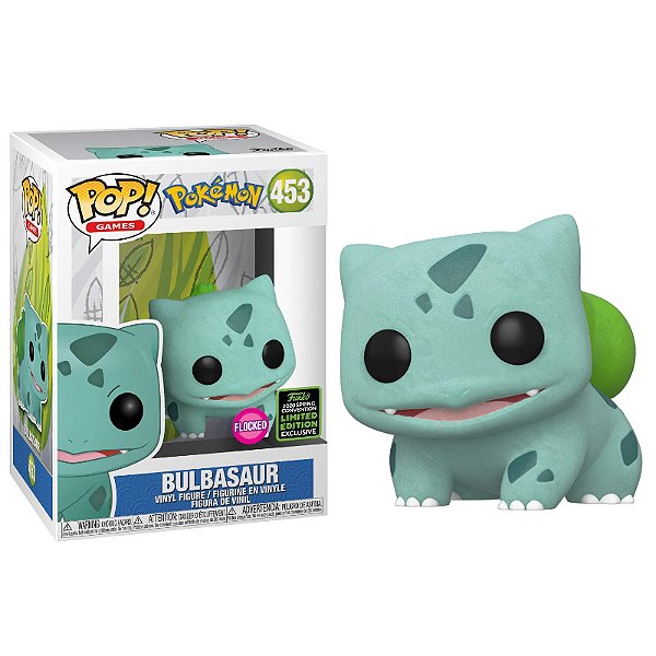 Funko Pop! Games Pokemon Bulbasaur 453 Exclusivo Flocked