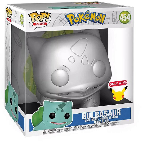 Funko Pop! Games Pokemon Bulbasaur 454 Exclusivo Silver 10 Polegadas