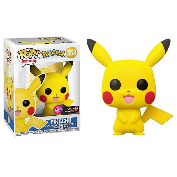Funko Pop! Games Pokemon Pikachu 353 Exclusivo Flocked