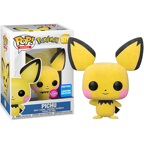 Funko Pop! Games Pokemon Pichu 579 Exclusivo Flocked