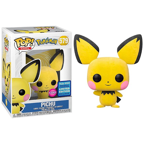 Funko Pop! Games Pokemon Pichu 579 Exclusivo Flocked