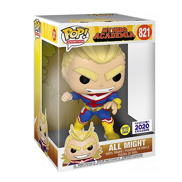 Funko Pop! Animation My Hero Academia All Might 821 Exclusivo Glow 10 Polegadas