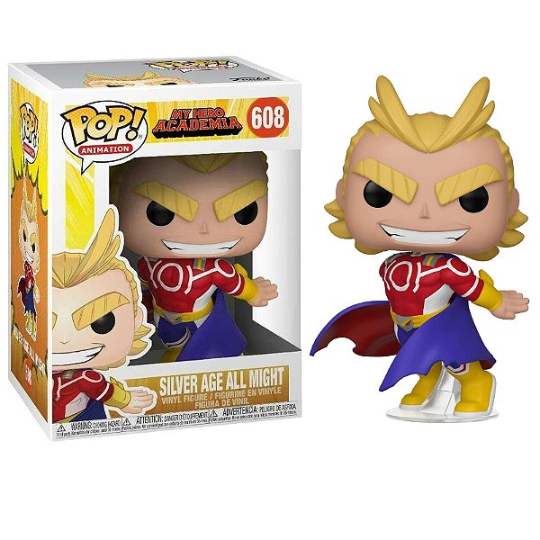 Funko Pop! Animation My Hero Academia Silver Age All Might 608 Exclusivo Glow