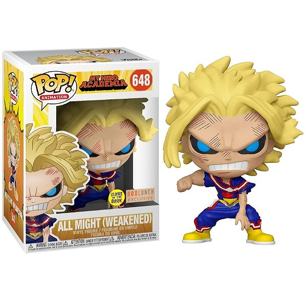 Funko Pop! Animation My Hero Academia All Might Weakened 648 Exclusivo Glow