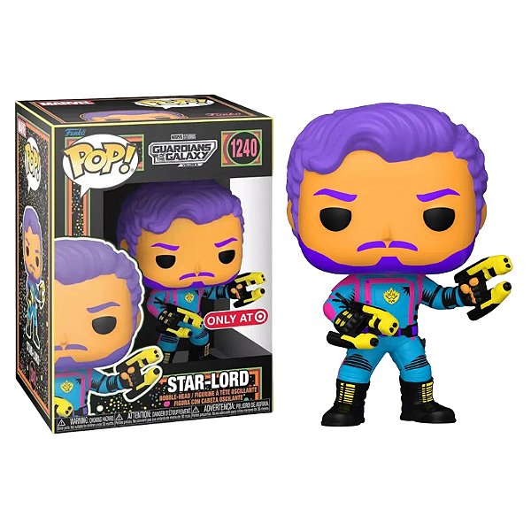 Funko Pop! Filme Marvel Guardiões da Galáxia / Guardians Of The Galaxy Black Light Star Lord 1240 Exclusivo