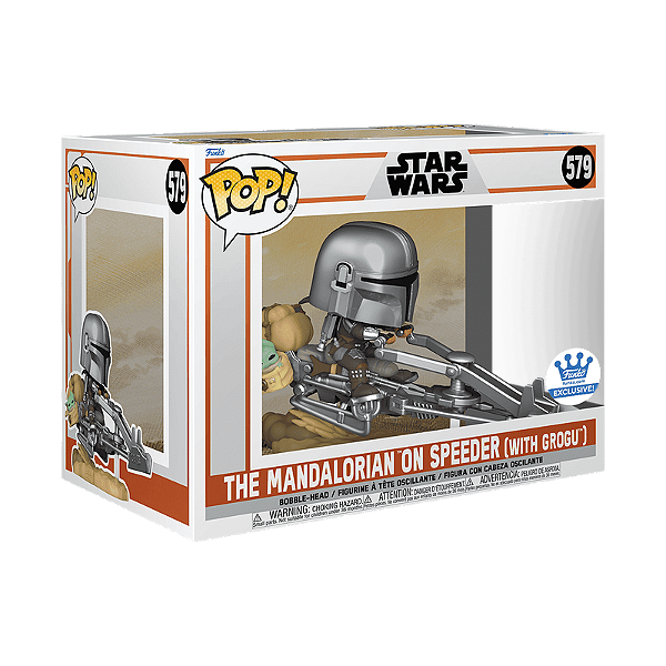 Funko Pop! Rides Television Star Wars The Mandalorian On Speeder With Grogu 579 Exclusivo