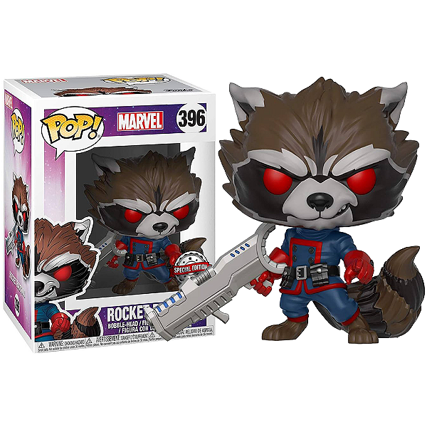 Funko Pop! Filme Marvel Guardiões da Galáxia Rocket Raccoon 396 Exclusivo