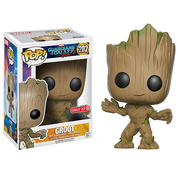 Funko Pop! Marvel Guardiões da Galáxia / Guardians Of The Galaxy Groot 202 Exclusivo 10 Polegadas