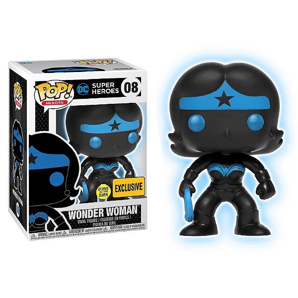 Funko Pop! Heroes Mulher Maravilha Wonder Woman 08 Exclusivo Glow