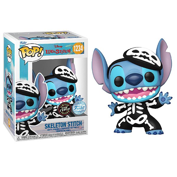 Funko Pop! Disney Lilo & Stitch Skeleton Stitch 1234 Exclusivo Glow Chase