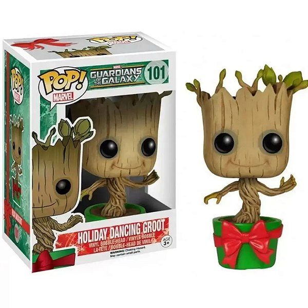 Funko Pop! Filme Marvel Guardiões da Galáxia / Guardians Of The Galaxy Holiday Dancing Groot 101