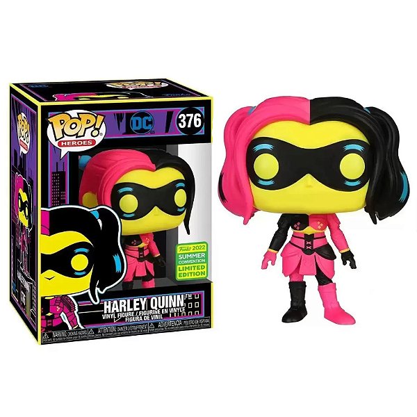 Funko Pop! Heroes DC Comics Arlequina / Harley Quinn 376 Exclusivo BlackLight