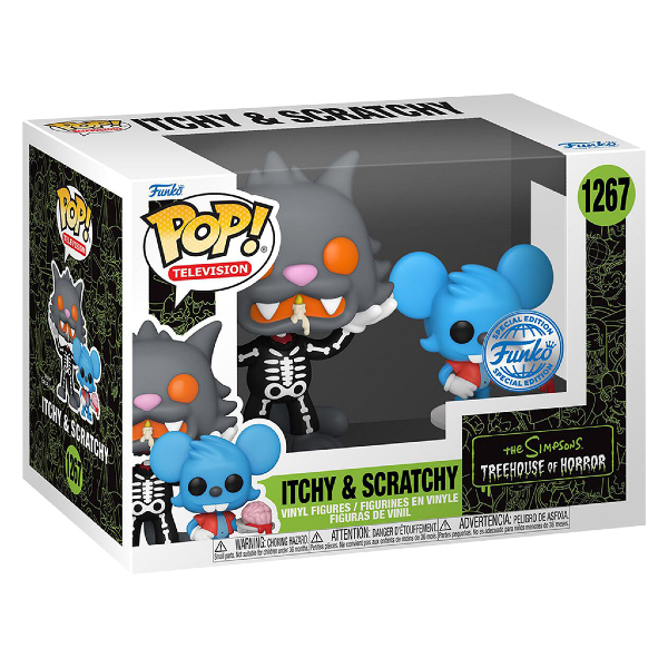 Funko Pop! Television The Simpsons TreeHouse Of Horror Itchy & Scratchy 1267 Exclusivo