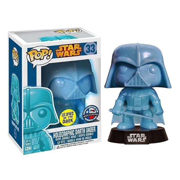 Funko Pop! Television Star Wars Holographic Darth Vader 33 Exclusivo Glow