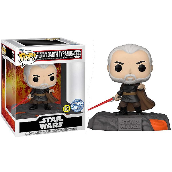 Funko Pop! Deluxe Television Star Wars Darth Tyranus 522 Exclusivo Glow