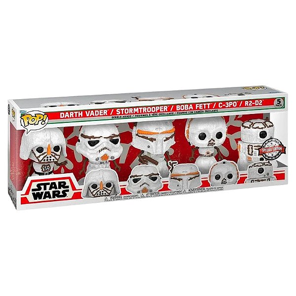 Funko Pop! Television Star Wars Darth Vader / Stormtrooper / Boba Fett / C-3PO / R2-D2 5 Pack Exclusivo