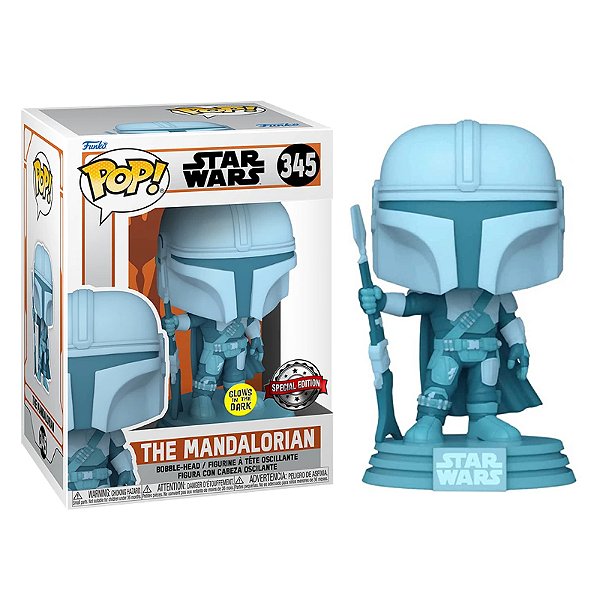 Funko Pop! Television Star Wars The Mandalorian 345 Exclusivo Glow