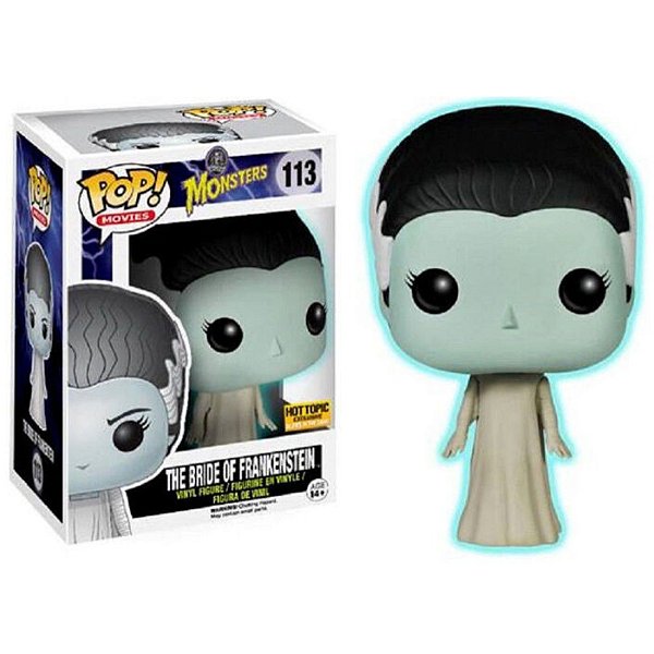 Funko Pop! Movies Monsters The Bride Of Frankenstein 113 Exclusivo Glow