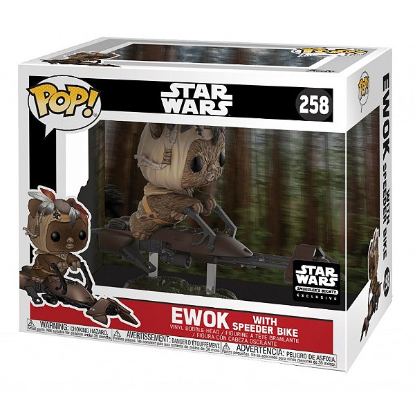 Funko Pop! Television Star Wars Ewok With Speeder Bike 258 Exclusivo
