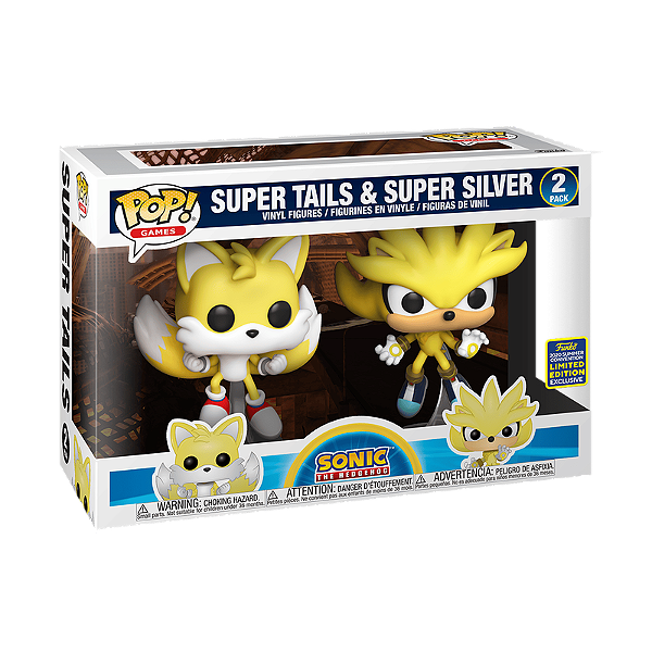 Funko Pop! Games Sonic The Hedgehog Super Tails & Super Silver 2 Pack Exclusivo