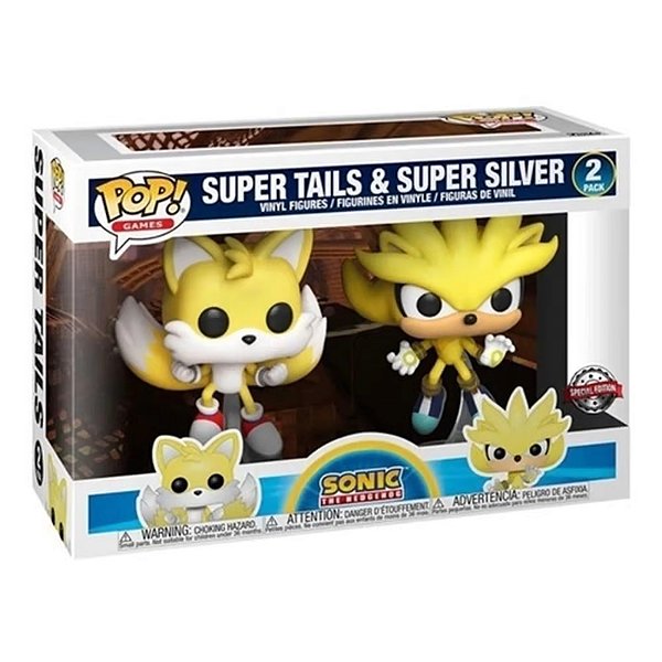 Funko Pop! Games Sonic The Hedgehod Super Tails & Super Silver 2 Pack Exclusivo