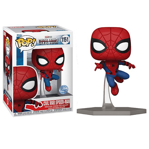 Funko Pop! Marvel Homem Aranha / Spider Man Civil War Spider Man 1151 Exclusivo