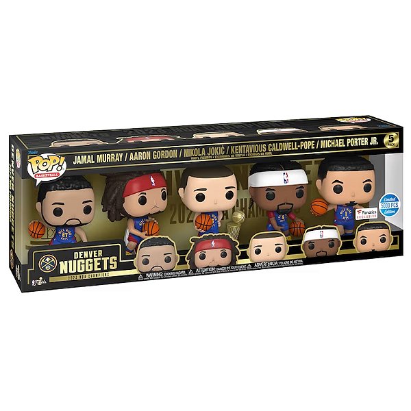 Funko Pop! Basketball NBA Denver Nuggets Jamal Aaron Nikola Kentavious Michael 5 Pack