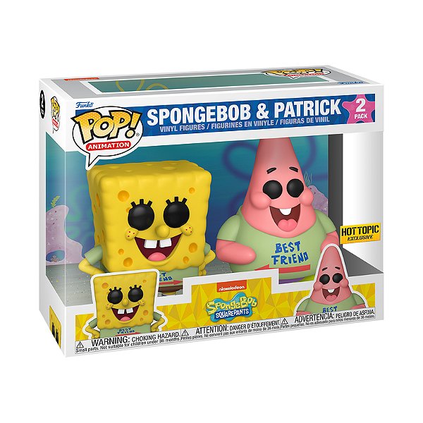 Funko Pop! Animation Bob Esponja SpongeBob Squarepants & Patrick 2 Pack Exclusivo