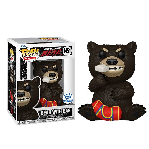 Funko Pop! Filme O Urso do Pó Branco Cocaine Bear With Bag 1451 Exclusivo