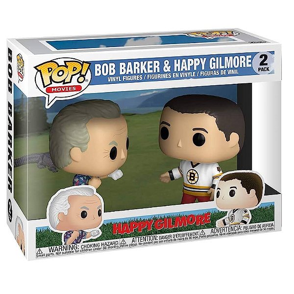 Funko Pop! Filmes Um Maluco no Golfe Happy Gilmore Bob Barker e Happy Gilmore 2 Pack